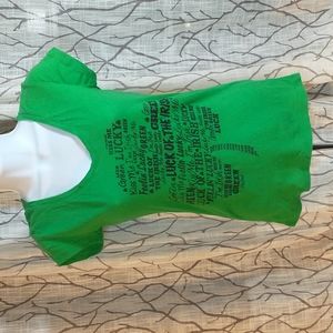 Stranded  Tee Shirt Green Small